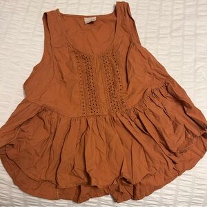 Anthropologie Sleeveless Rust Orange Tank